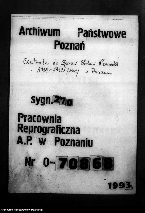 Obraz 1 z jednostki "Korespondencja w sprawie miejscowych Niemców rozstrzelonych w okolicy Turka w 1939 roku"