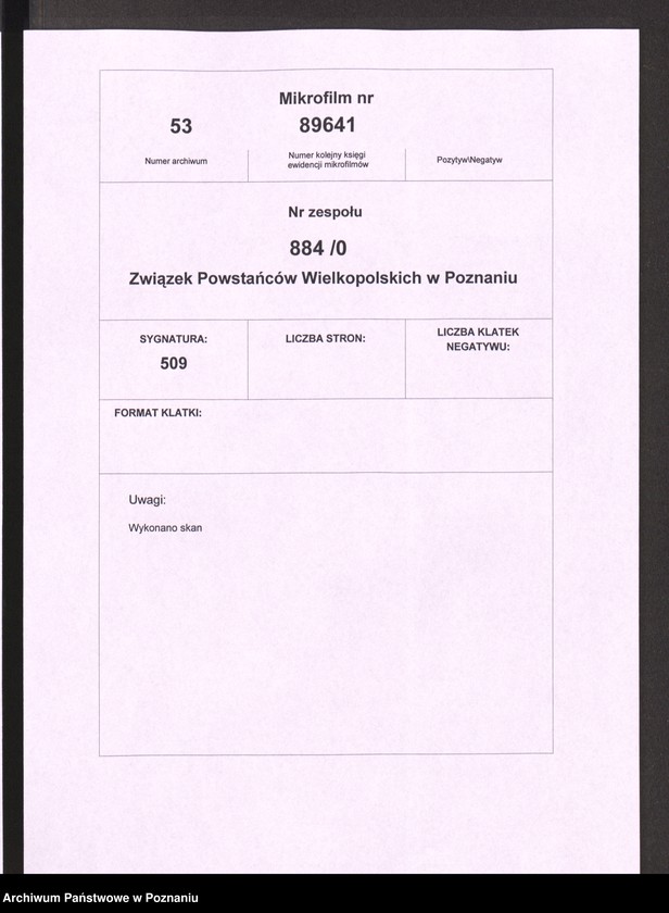 Obraz 2 z jednostki "Dowództwo Główne w Poznaniu."