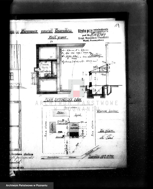 Obraz 19 z jednostki "Zatwierdzenie zakładu przemysłowo /rzeźni/ Far. Dzięgielewski w Marunowie pow. czarnkowski"