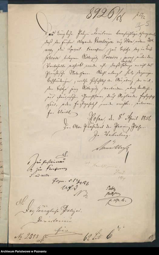 Obraz 8 z jednostki "A. betr. den Fürsten Alexander Czartoryski"