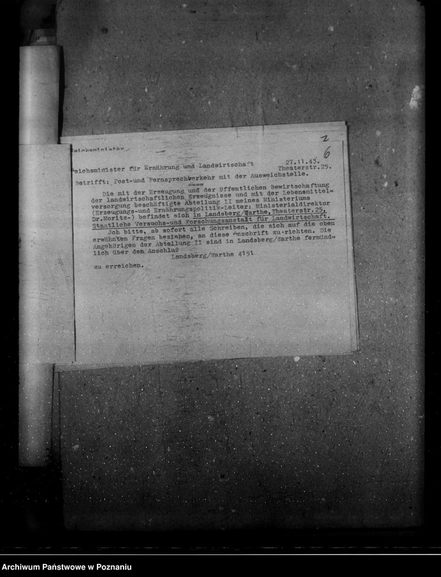 Obraz 10 z jednostki "Anschriftenverzeichnis - Hauptkanzlei"