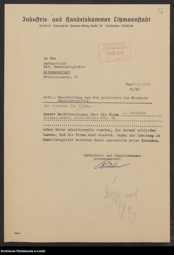 Obraz 14 z jednostki "Izrael Benedykt- wyroby włókiennicze"