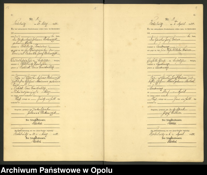 image.from.unit.number "Urząd Stanu Cywilnego Kobylice Księga zgonów rok 1900-03"