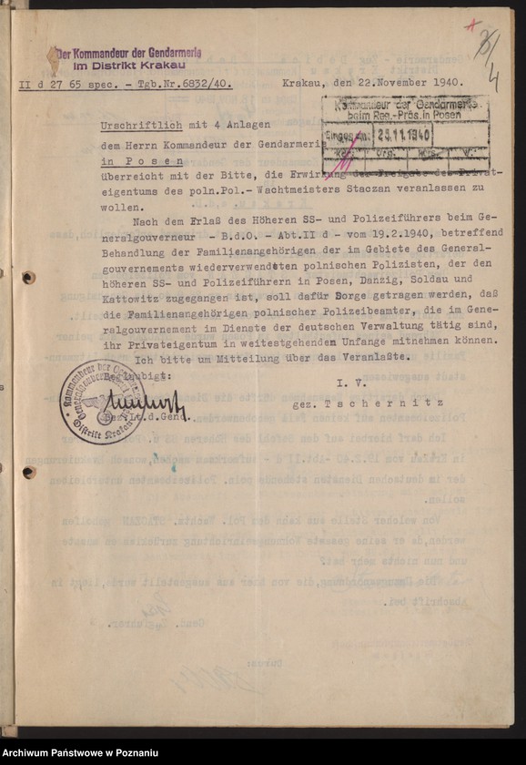 Obraz 7 z jednostki "[Pisma w sprawie sporządzenia spisu obywateli amerykańskich narodowości polskiej i sprawa wydania ruchomości należących do wysiedlonego polskiego policjanta]"