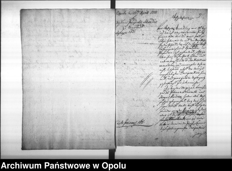 Obraz 10 z jednostki "Acta des Magistrats zu Oppeln von Aufnahme der Invaliden, deren Versorgung und Gnaden Gehalt ingleichen den jährlichen Eingaben von 1769 bis Vol. I"