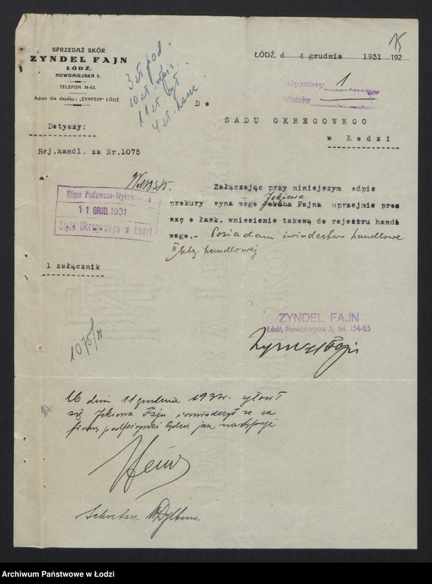 Obraz 17 z jednostki "Zyndel Fein - skład skór"