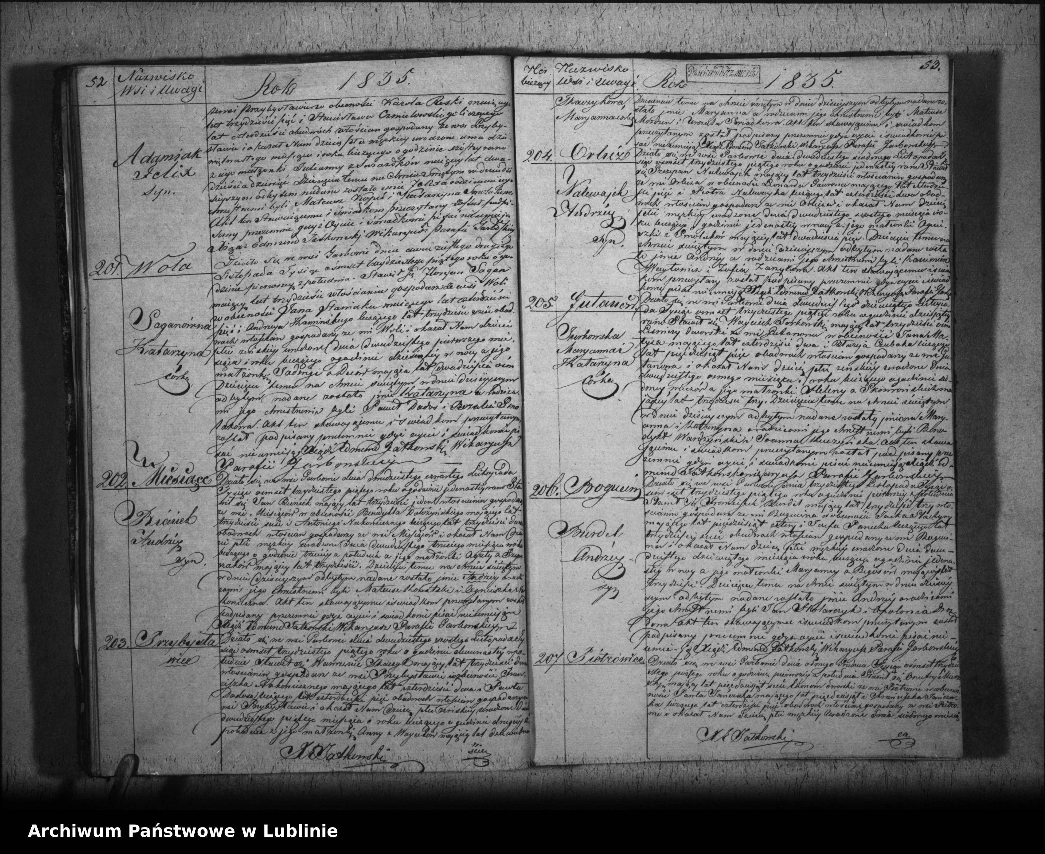 Skan z jednostki: Księga urodzeń, małżeństw i zgonów