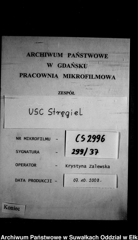 image.from.unit.number "Heiraths-Neben-Register des Preussischen Standes-Amtes Gr. Strengeln Kreis Angerburg"