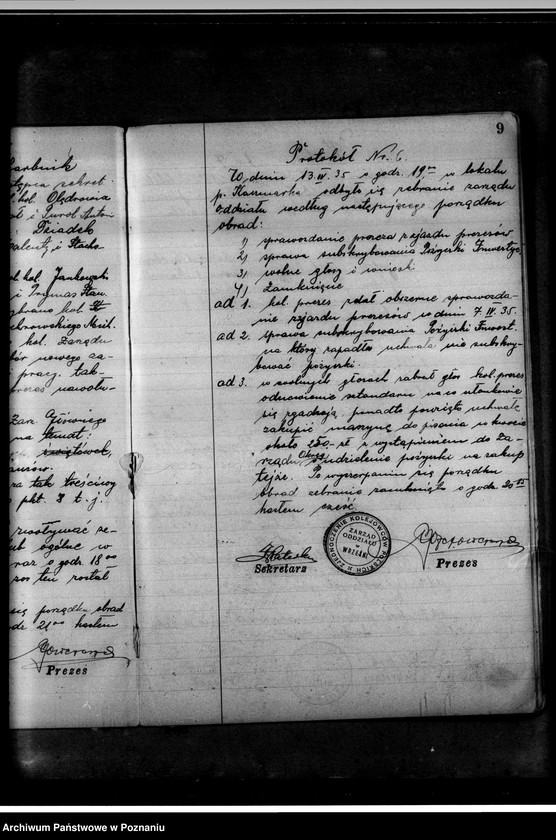 Obraz 13 z jednostki "Protokolarz i wykaz członków"