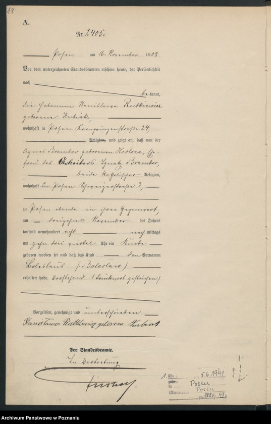 image.from.unit.number "Księga miejscowa urodzeń tom V [Rejestr główny urodzeń]"