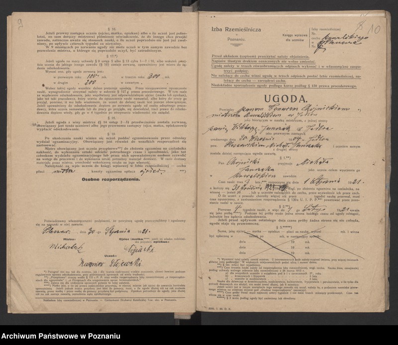 Obraz 10 z jednostki "[Ugody o wyuczenie zawodu kowalskiego]"