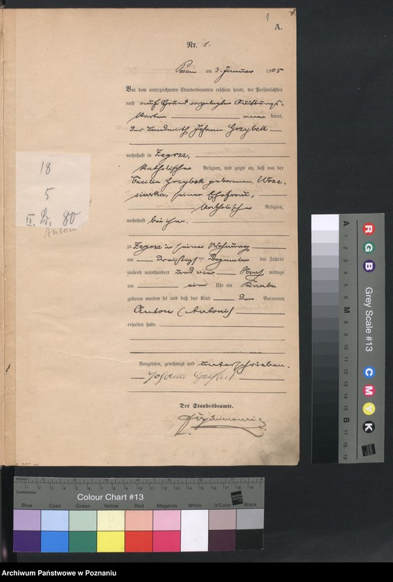 Obraz 3 z jednostki "Księga miejscowa urodzeń"