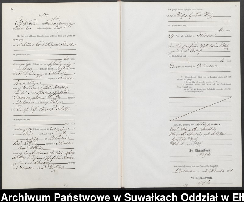 image.from.unit.number "Heiraths-Neben-Register des Preussischen Standes-Amtes Orlowen Kreis Loetzen"