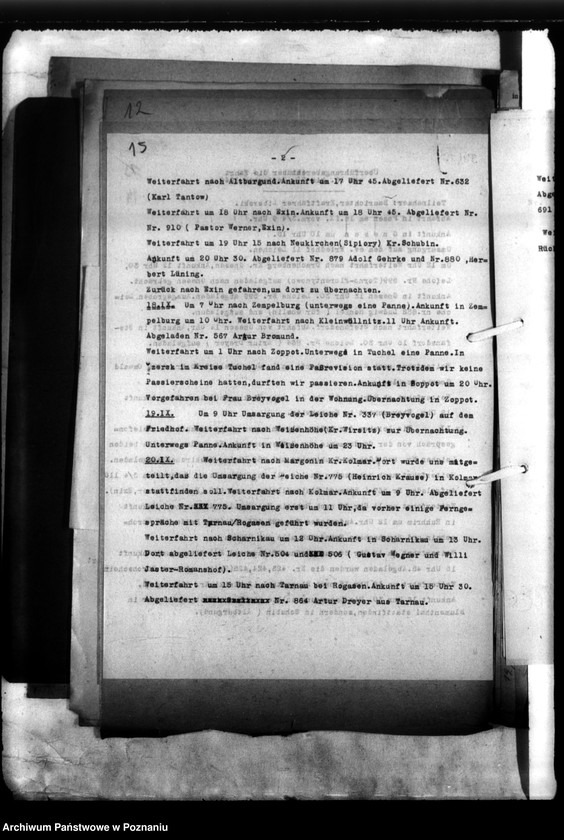 Obraz 19 z jednostki "Überführungspläne. Schriftwechsel betr. Überführungen. Band II"