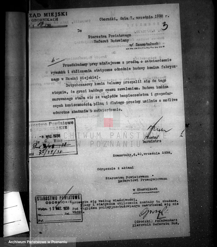 Obraz 7 z jednostki "Zatwierdzenie Rzeźni Miejskiej w Obornikach"