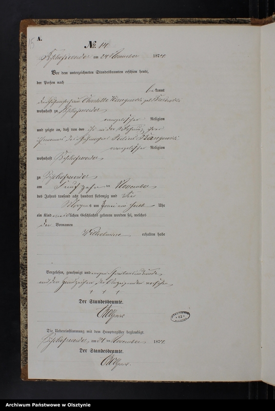 image.from.team "Urząd Stanu Cywilnego w Biskupcu Pomorskim pow. iławski (dawny pow. suski )"
