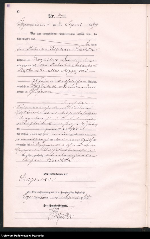 Obraz 17 z jednostki "Księga zgonów"