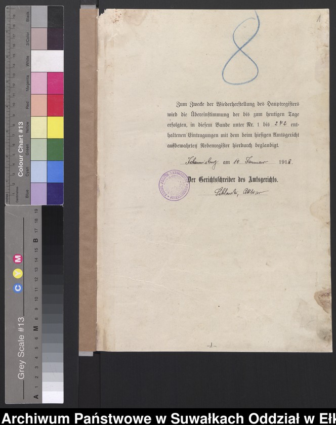 Obraz z jednostki "[Geburts-Neben-Register des Königlichen Preussischen Standes-Amtes Belzonzen Kreis Johannisburg]"