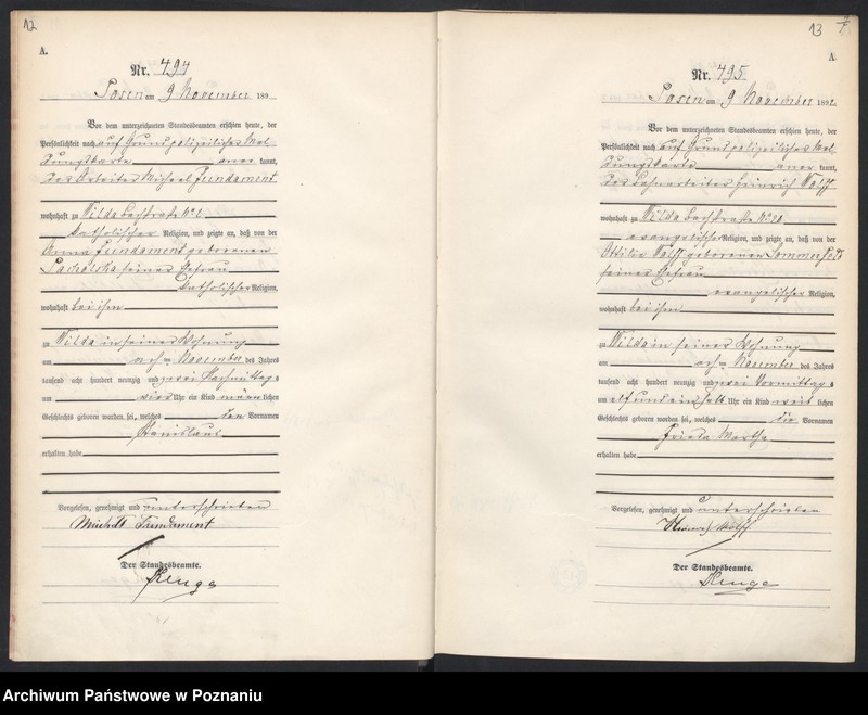 Obraz 9 z jednostki "Księga urodzeń t. II"