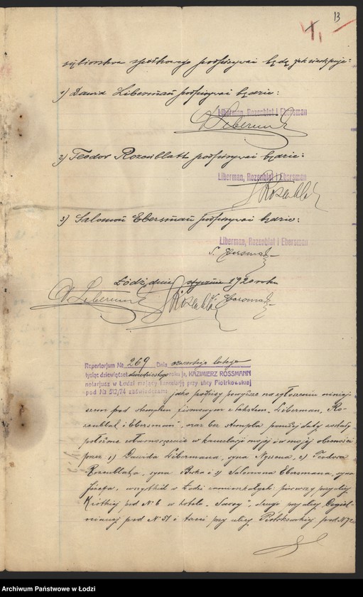 Obraz 15 z jednostki "Dawid Liberman, Teodor Rozenblat i Salomon Ebersman – fabrykacja i sprzedaż wyrobów manufakturowych"