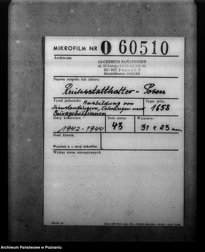 Obraz 2 z jednostki "Ausbildung von Dienstanfängern, Lehrligen und Bürogehilfinnen"