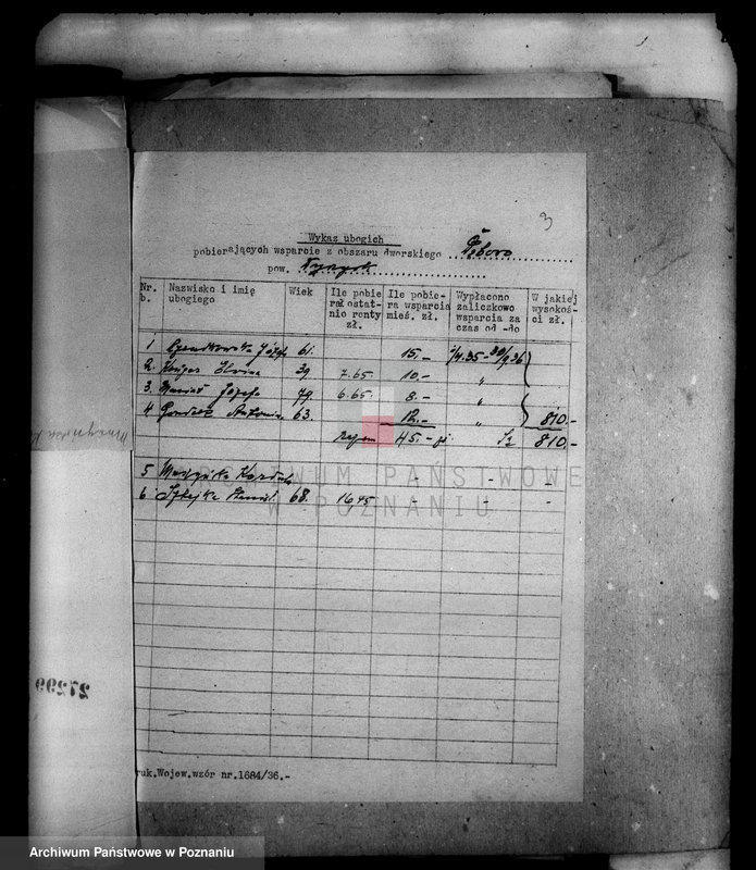 Obraz 7 z jednostki "Rozrachunek z gminą Nakło odnośnie rozparcelowanych obszarów dworskich Trzeciewnica i Koziagóra oraz części majątku Dębowo i Chrząstowo powiatu wyrzyskiego"