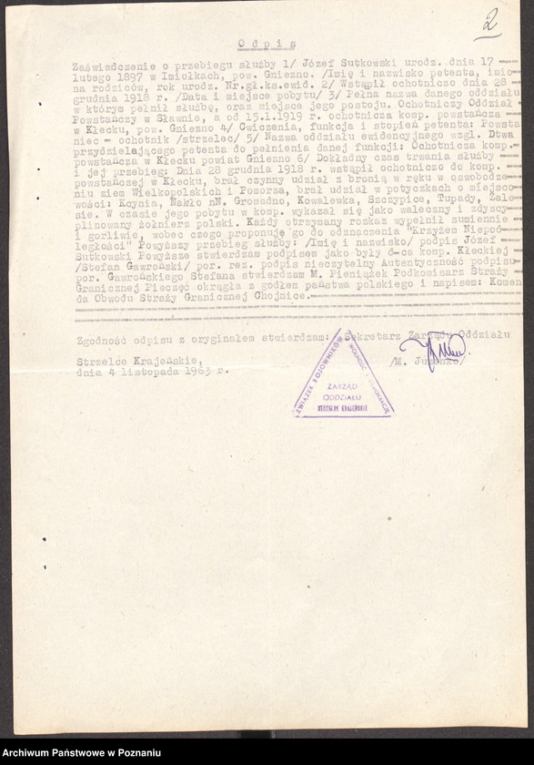 Obraz 19 z jednostki "Życiorysy powstańców wielkopolskich: S - tom lX /Sutkowski Józef - Szczepański Wojciech/."