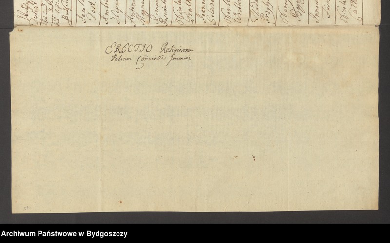 image.from.unit.number "Acta die Verfassung des Bernhardiner Klosters zu Gorcka betr./ enthält auch Abschrift der Gründungs Urkunde"