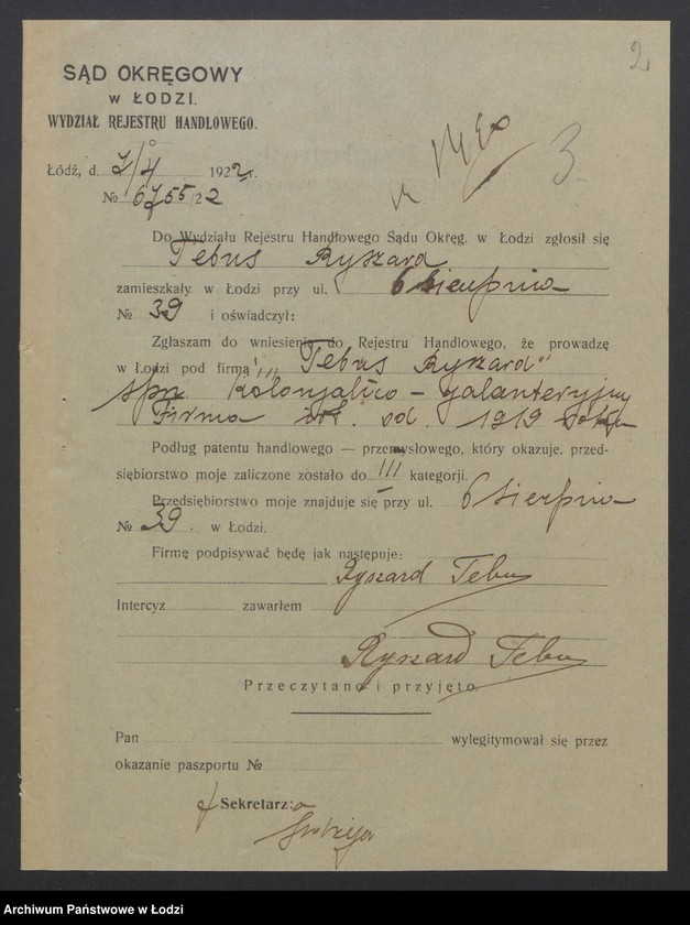 Obraz 4 z jednostki "Tebus Ryszard - sklep kolonialno-galanteryjny"