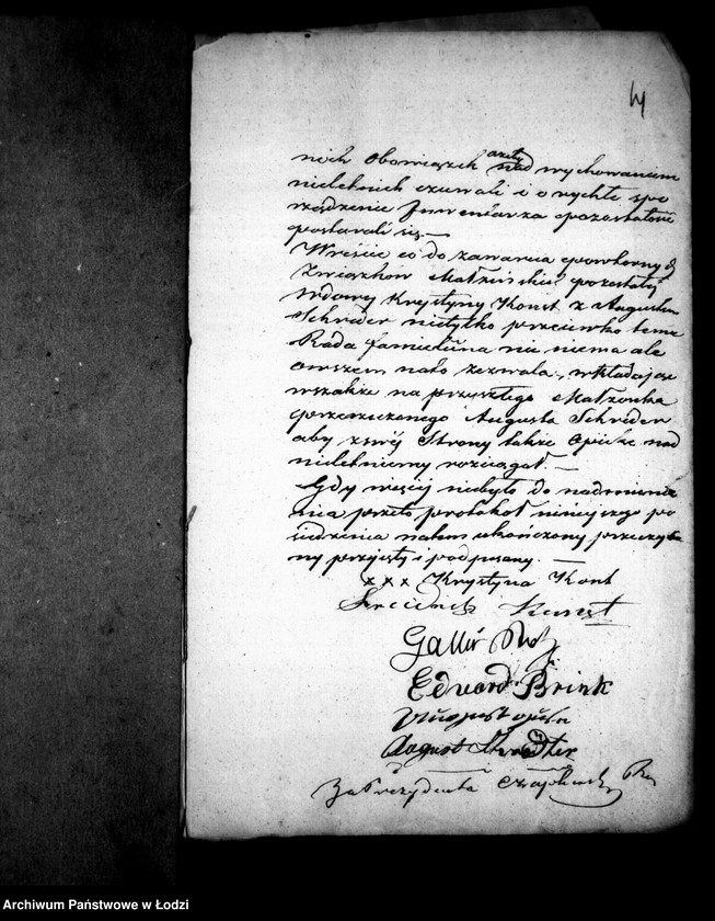 Obraz 9 z jednostki "Akta tyczące się ustanowienia opieki nad nieletnimi tj. Otto, Emanuelem i Augustem rodzeństwem Konsch po zmarłym Karolu Konsch"