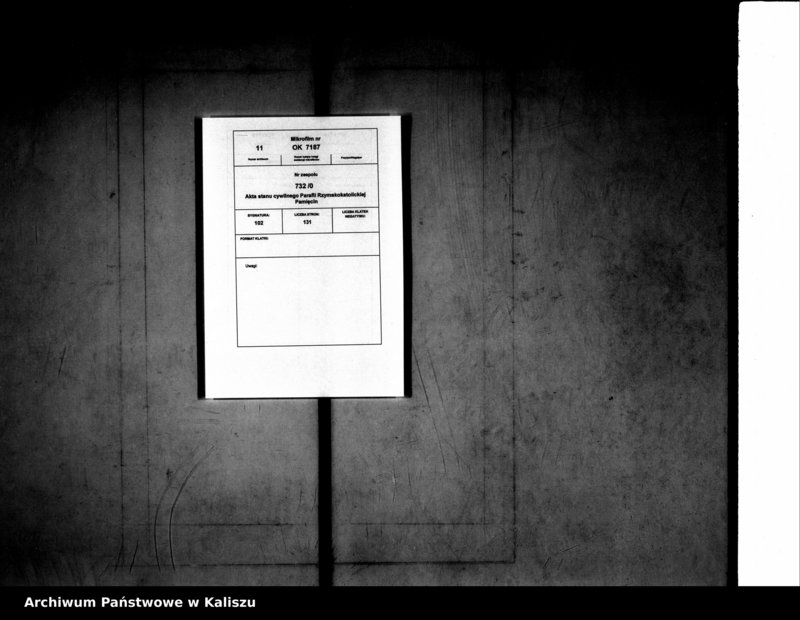 Obraz z jednostki "Księga akt urodzeń, małżeństw, zgonów (duplikat)"