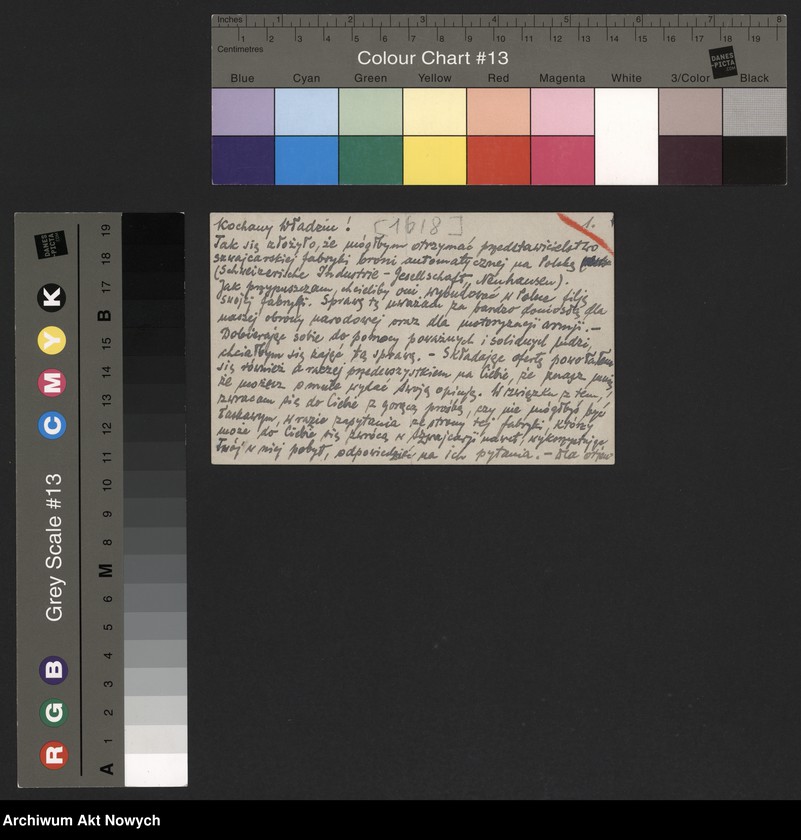 image.from.unit.number "Kycia Marceli, szwagier żony W. Sikorskiego. Prośba o poparcie w staraniach o uzyskanie przedstawicielstwa na Polskę szwajcarskiej fabryki broni z Neuhausen."