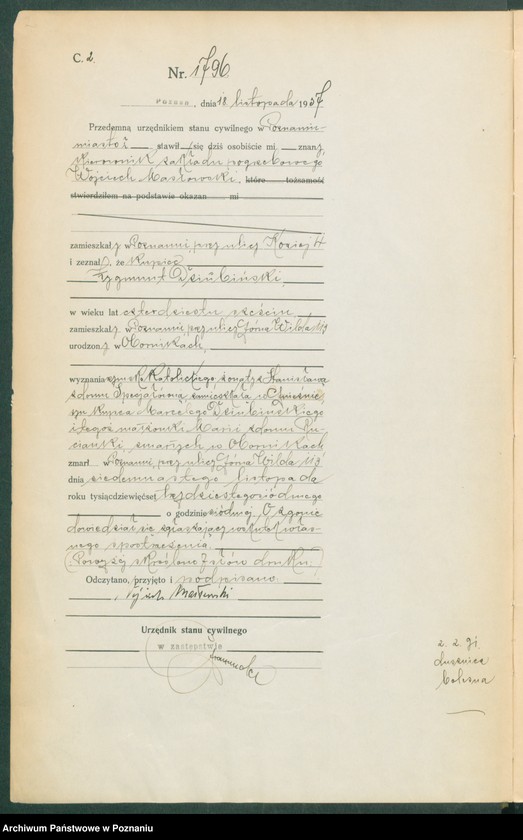 Obraz 4 z jednostki "Księga miejscowa zgonów tom IV [Rejestr główny zgonów]"