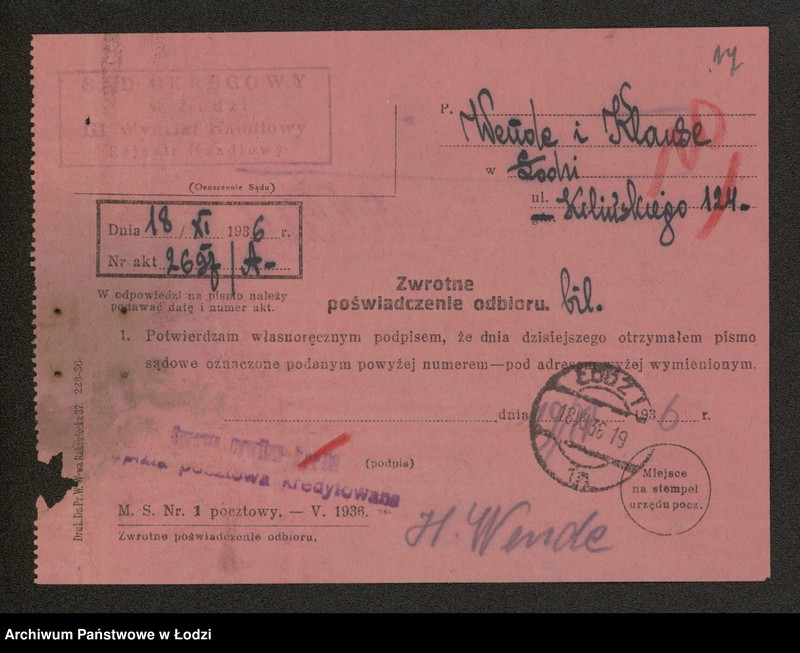 Obraz 19 z jednostki "Jan Wende i Karol Klause – przedsiębiorstwo budowlane"