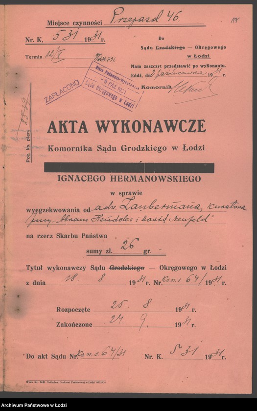 Obraz 19 z jednostki "Abram Hendeles i Dawid Nenfeld- handel towarem galanteryjnym"