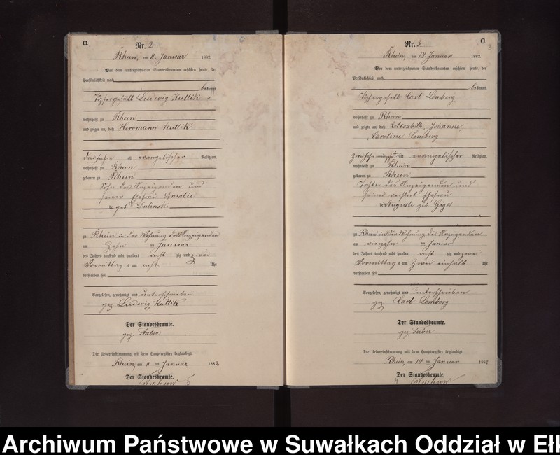 image.from.unit.number "Sterbe-Neben-Register des Preussischen Standes-Amtes Rhein Kreis Loetzen"