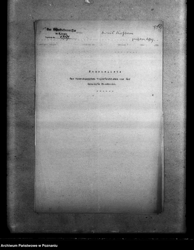 Obraz 17 z jednostki "Amtliche Meldungen Kreis Kosten (Kościan)"