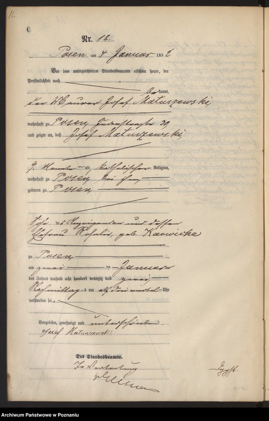 Obraz 15 z jednostki "Księga zgonów t. I"