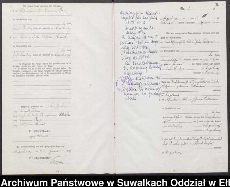 image.from.unit.number "Heiraths-Neben-Register des Preussischen Standes-Amtes Angerburg Kreis Angerburg"
