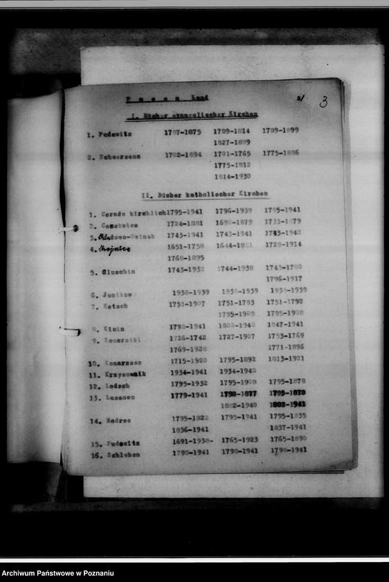 Obraz 7 z jednostki "Verzeichnis der Personenstandsregister. Generalregister. [Wykaz ksiąg kościelnych i stanu cywilnego w Urzędach do Spraw Genealogicznych na terenie tak zwanego Kraju Warty]"