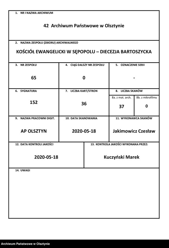 image.from.unit.number "Decems-Register der Hufen und Grundstücke bey der Schippenbeilschen Kirche"