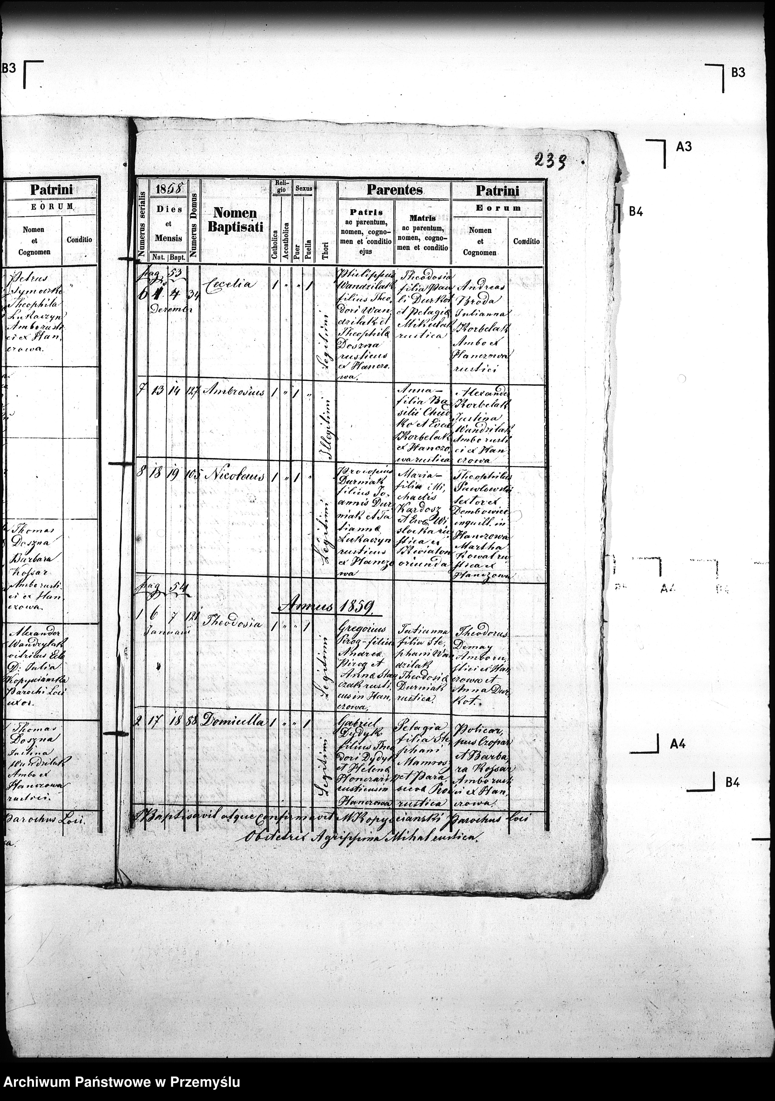 Skan z jednostki: [Kopie ksiąg metrykalnych parafii Hańczowa z filią Ropki (dekanat Gorlice)]