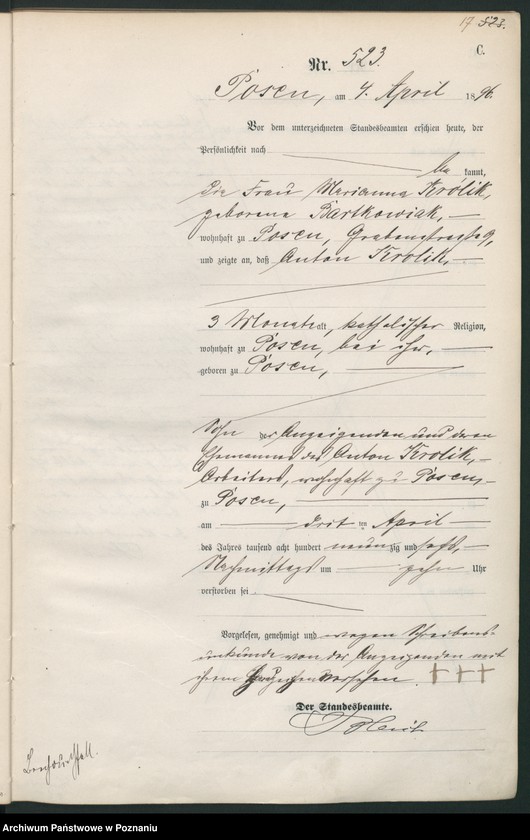 Obraz 20 z jednostki "Księga zgonów t. II"