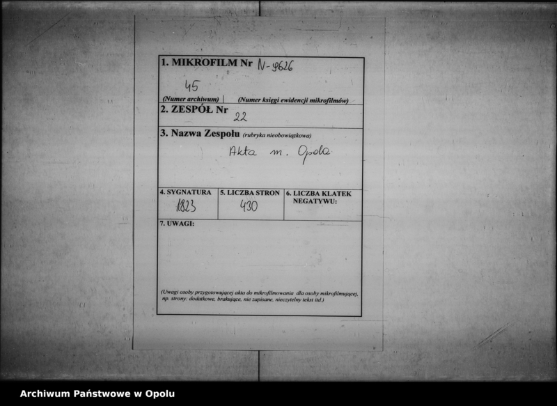 Obraz 2 z jednostki "Acta des Magistrats zu Oppeln betreffend die Hierorts vorhandenen gewerblichen Unterstützungs Kassen Vol. I"
