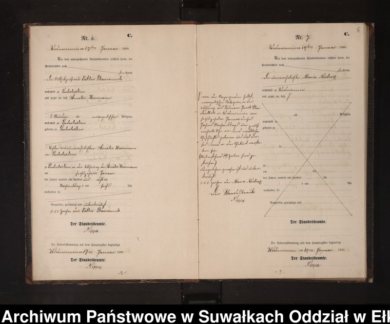 image.from.unit.number "Sterbe-Neben-Register des Preussischen Standes-Amtes Widminnen Kreis Loetzen"