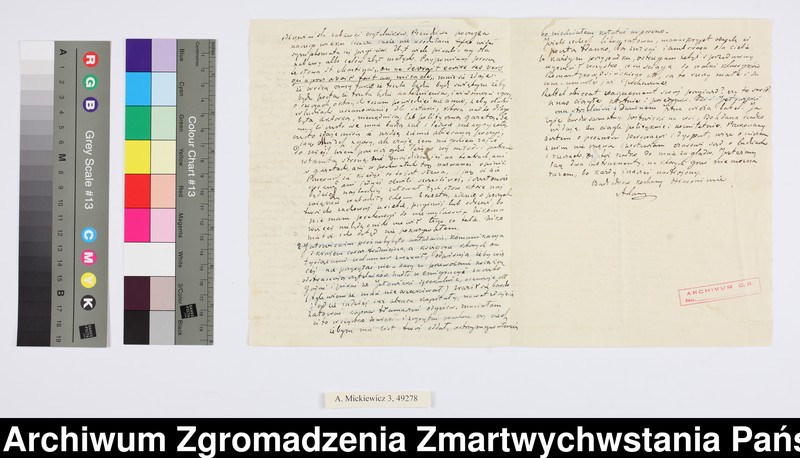 Obraz 6 z kolekcji "Listy Adama Mickiewicza i Cypriana Kamila Norwida z Archiwum Rzymskiego Zmartwychwstańców"