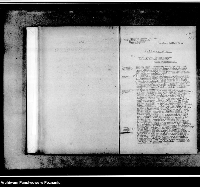 Obraz 13 z jednostki "Okólniki Zarządu Okręgu"