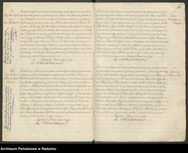 image.from.unit.number "Duplikat akt urodzonych, zaślubionych i zmarłych parafii Głowaczów za 1920 rok"