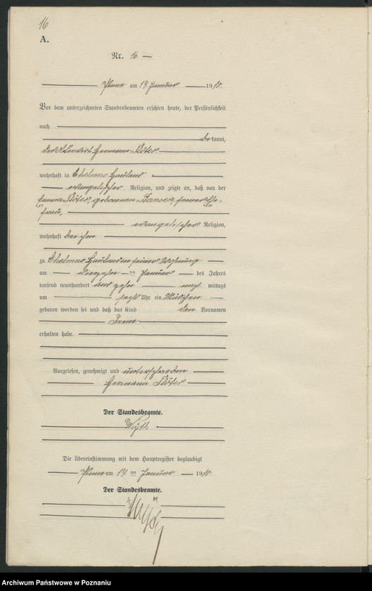 Obraz 19 z jednostki "Geburts-Neben-Register"
