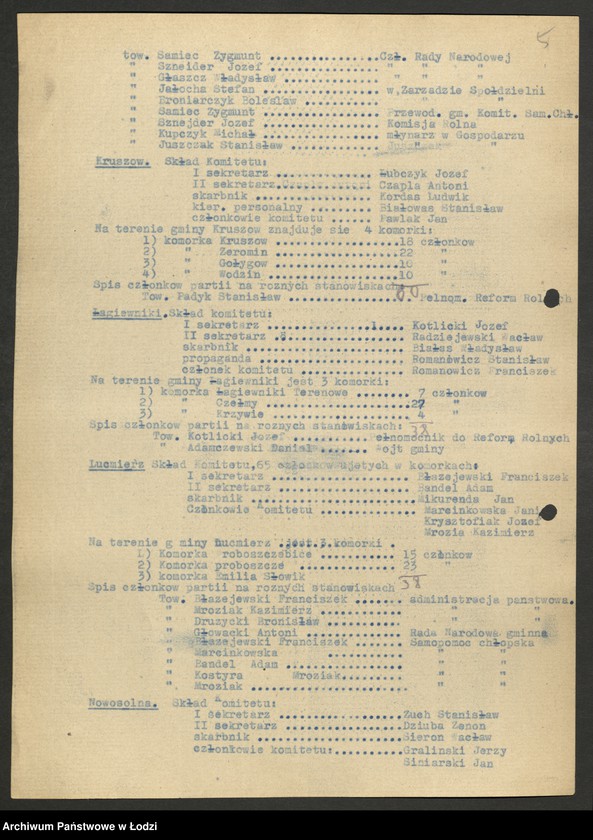 Obraz 6 z jednostki "Sprawozdania [z działalności i ankiety sprawozdawcze instruktora personalnego za lata 1945 - 1946]"